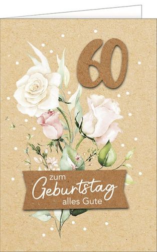 Zahlengeburtstagskarte zum 60