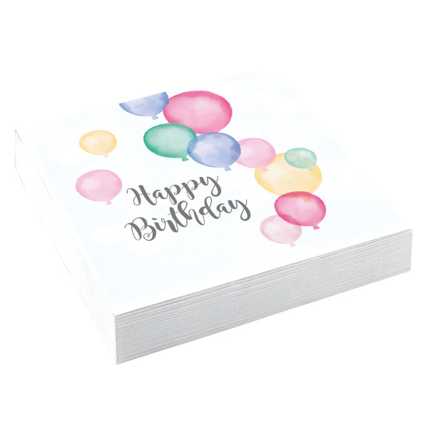 Servietten Happy Birthday Pastel 20 Stk