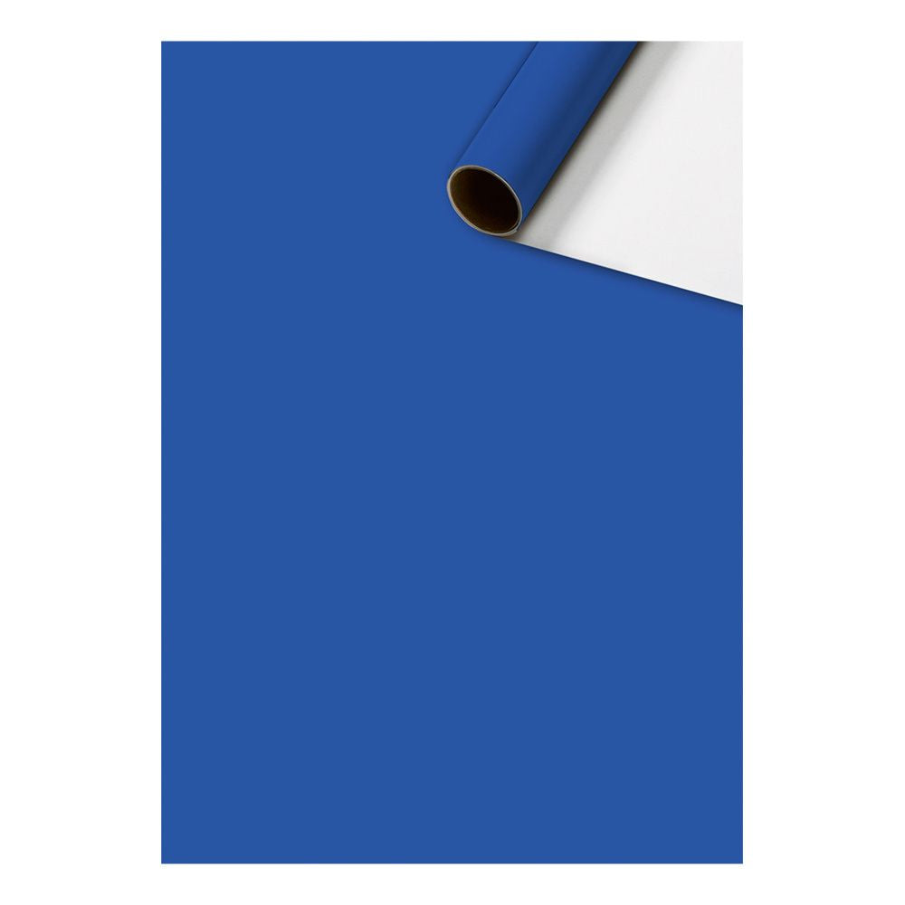 Geschenkpapierrolle Uni Plain blau 7x2