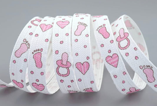 Geschenkband Babywelt Rosa