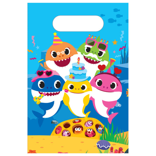 Partytüten Baby Shark Papier 8 Stk