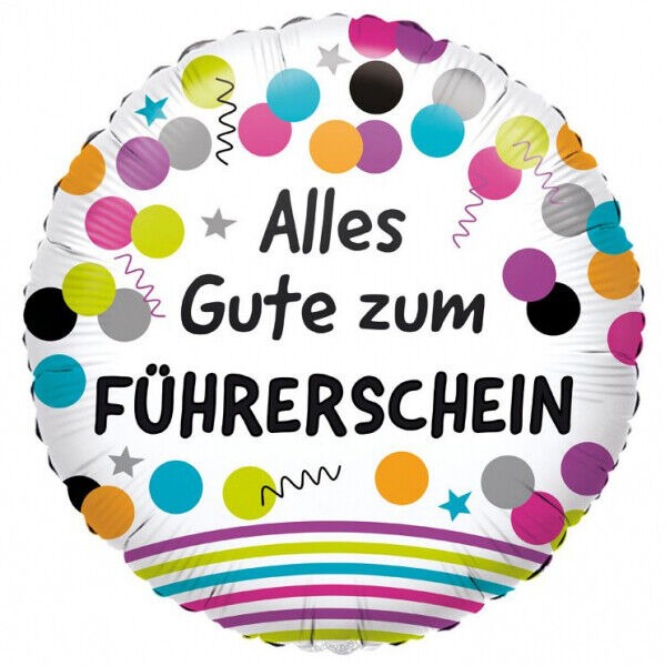 Folienballon Alles Gute zum Führerschein 43 cm