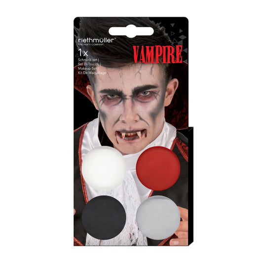 Aqua-Set Dracula/Vampir (4 x Gesichtsfarbe / 1 Pinsel)