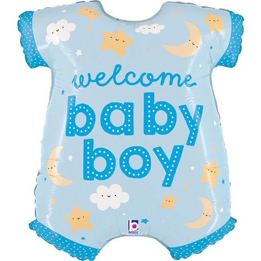 Folienballon Welcome Baby Boy onsie