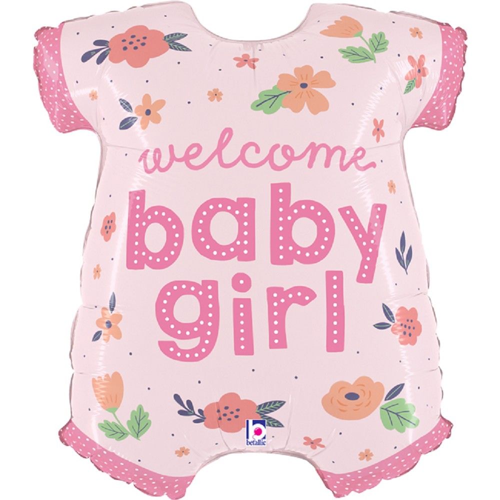 Folienballon Welcome Baby Girl onsie