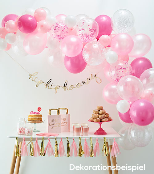 Ballon-Girlanden-Set, pink, 71-tlg.