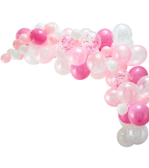 Ballon-Girlanden-Set, pink, 71-tlg.