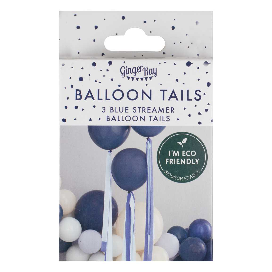 Ballon Tails Blaue Streamer