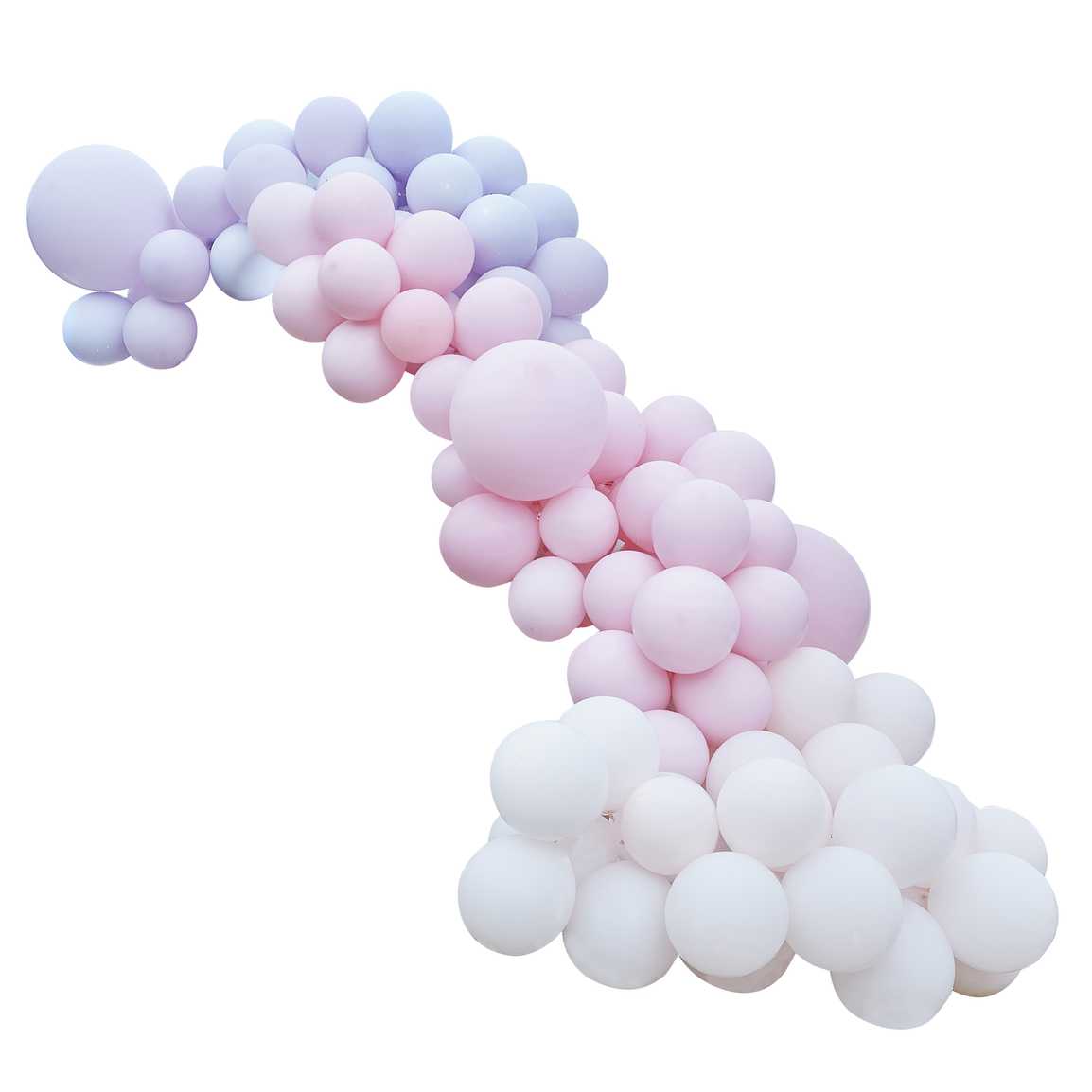 Ballonbogen-Set in Pastellrosa und Lila Luxuriöses