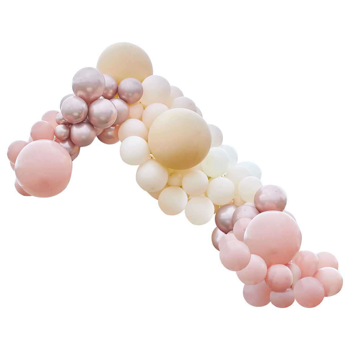 Ballonbogen-Set in Pfirsich, Nude und Roségold Luxuriöses