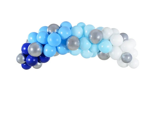 Ballongirlande - blau, 200cm