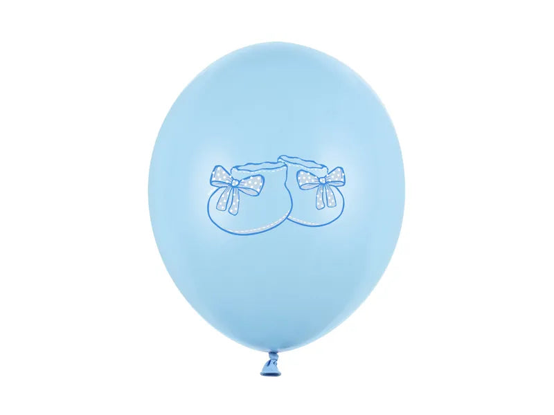 Ballons 30cm, Schühchen, Pastel Baby Blue