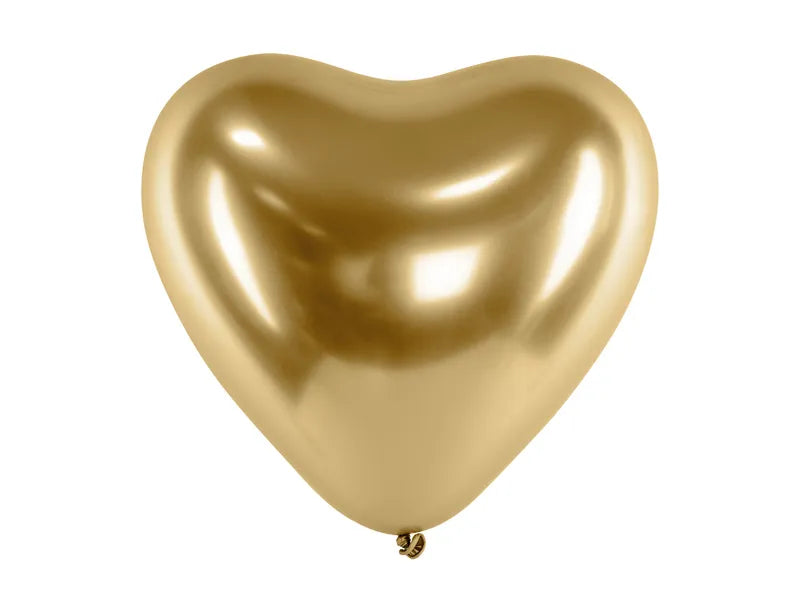 Ballons Glossy 30cm, Herzen, gold