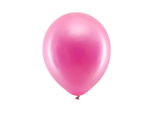 Ballons Rainbow 23cm, metallisiert, fuchsia