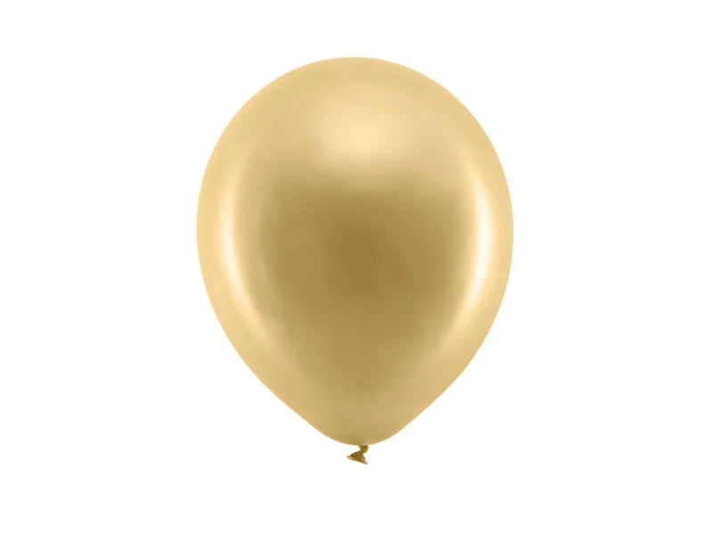 Ballons Rainbow 23cm, metallisiert, gold