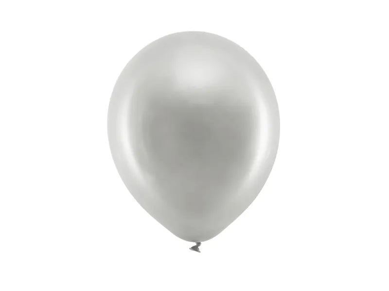 Ballons Rainbow 23cm, metallisiert, silber