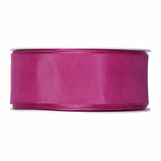 Geschenkband Draht 25mmx2,5m, pink