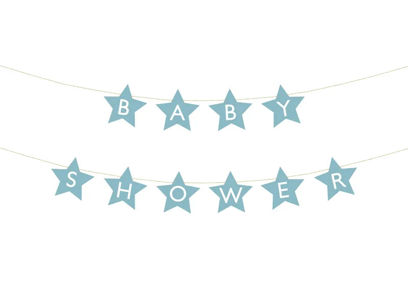 Banner Baby shower, hellblau