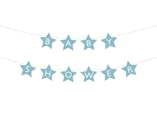 Banner Baby shower, hellblau