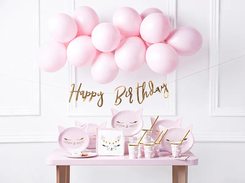 Banner Happy Birthday, roségold