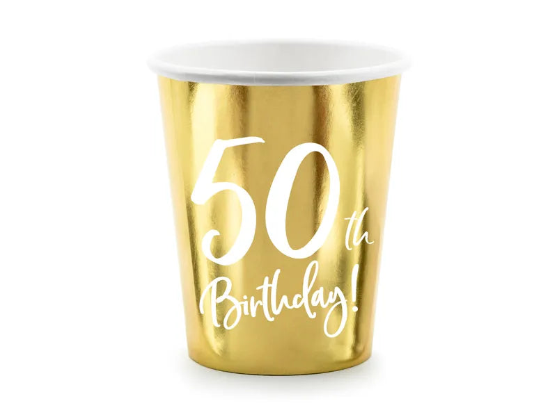 Becher Birthday Zahlen, gold, 220ml