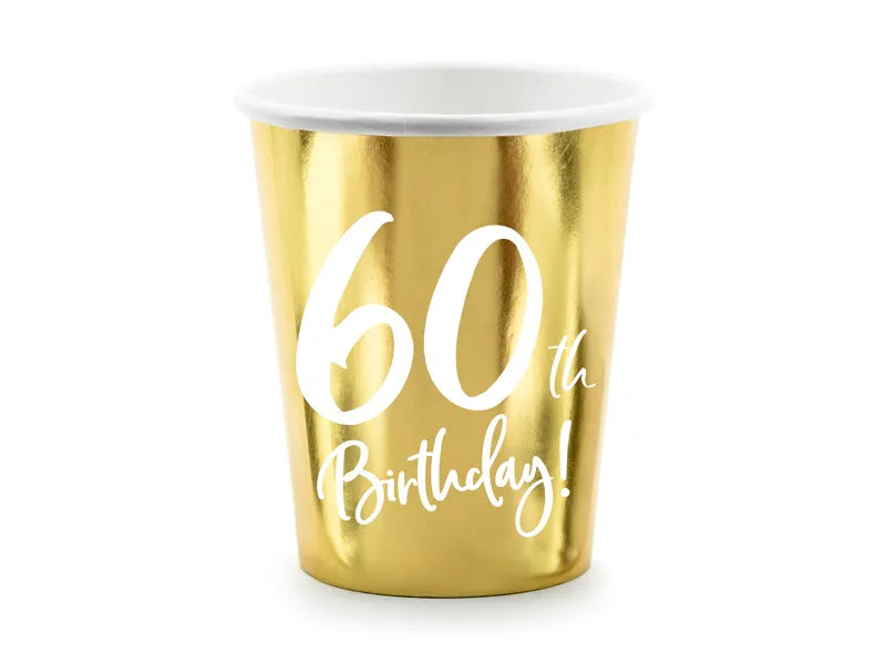 Becher Birthday Zahlen, gold, 220ml