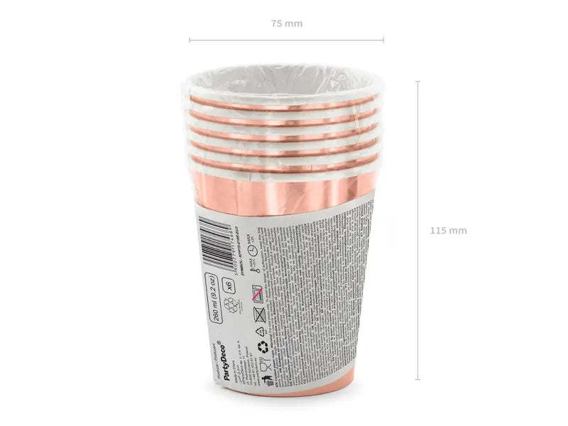 Becher Happy Birthday roségold, 260ml