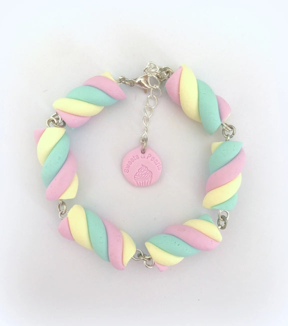 Armband Marshmallows aus Polymerton