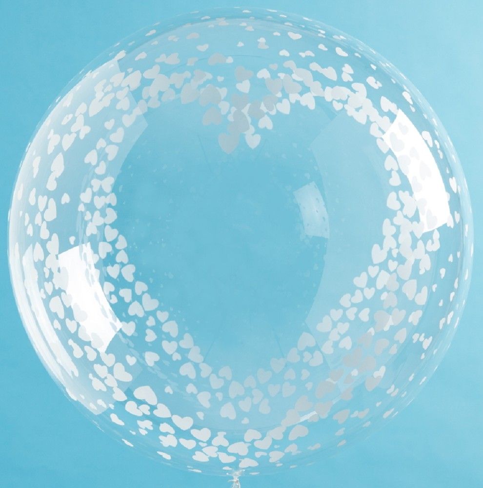 Bubble Ballon crystal Globe Herz 61 cm