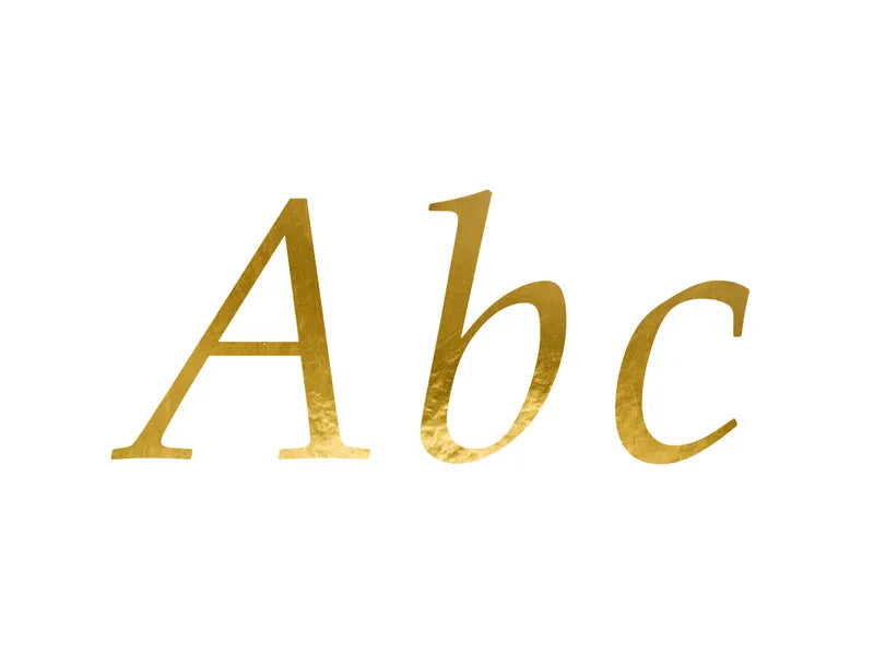 Buchstabenaufkleber, gold