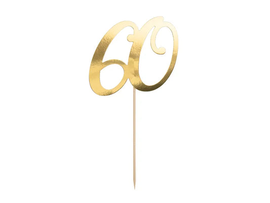 Caketopper 60, gold, 21cm