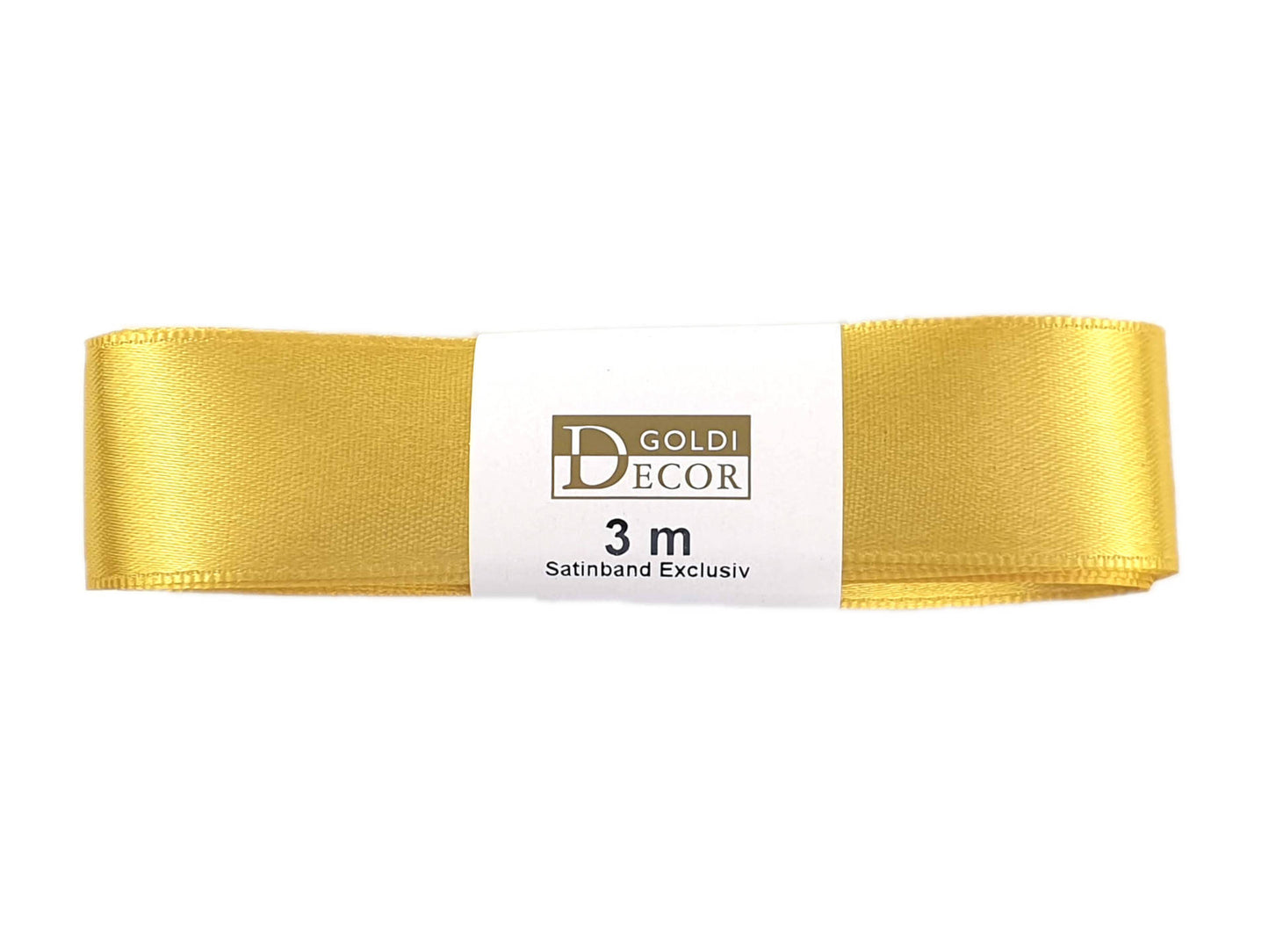 Geschenkband Doppelsatin Gold 25 mmx 3 m