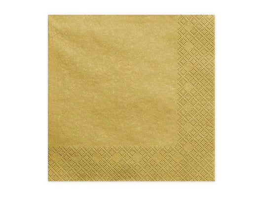 Dreilagige Servietten, gold-metallic, 33x33cm