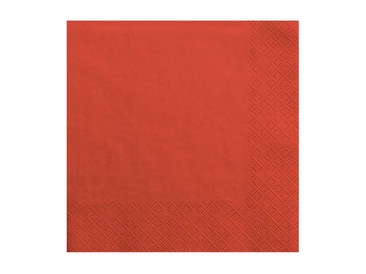 Dreilagige Servietten, rot, 33x33cm