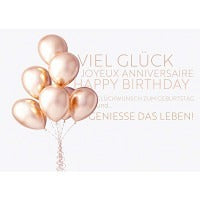 Faltkarte Happy Birthday Viel Glück Ballons