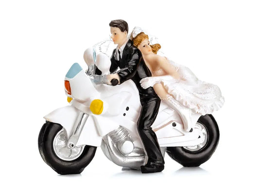 Figur Hochzeitspaar auf Motorrad