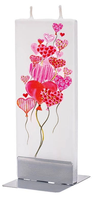 Flache handgemachte Kerze - Valentine Heart Ballo