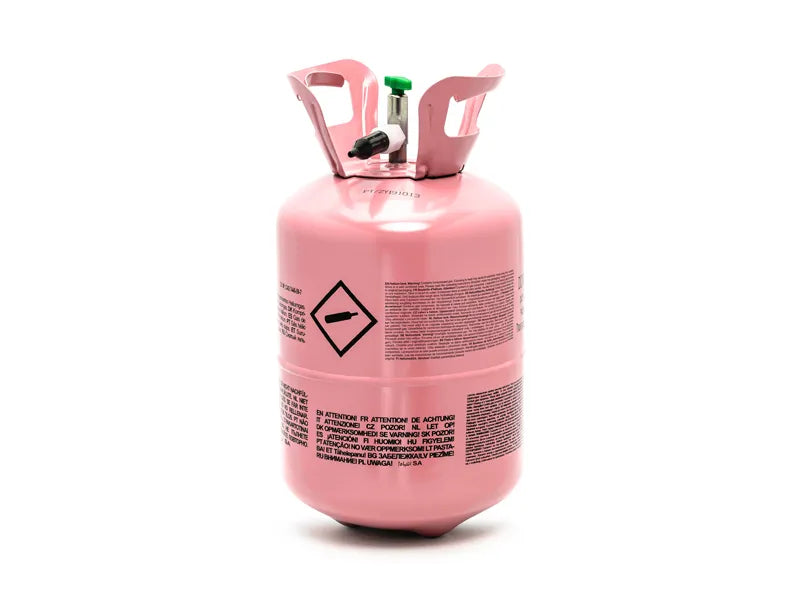 Flasche mit Helium, Rosa, 30 Ballons