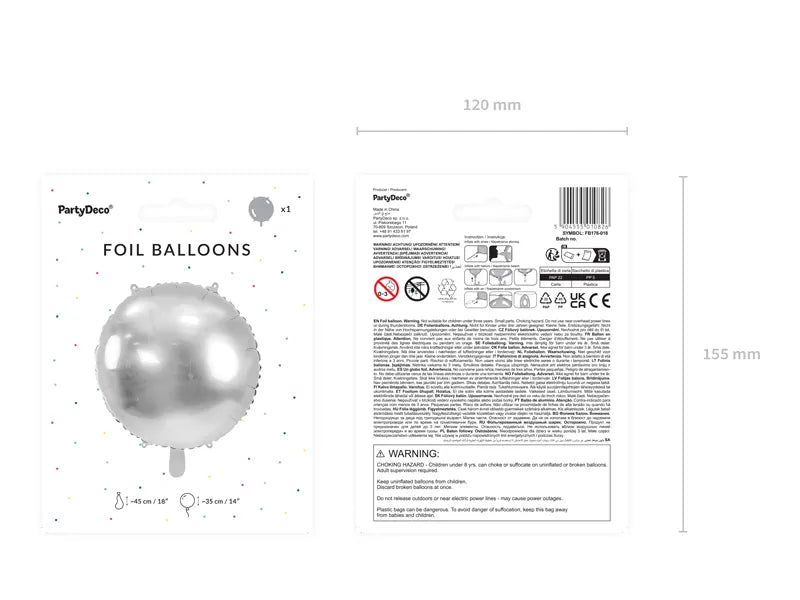 Folien-Luftballon rund Lutschtabletten 45 cm