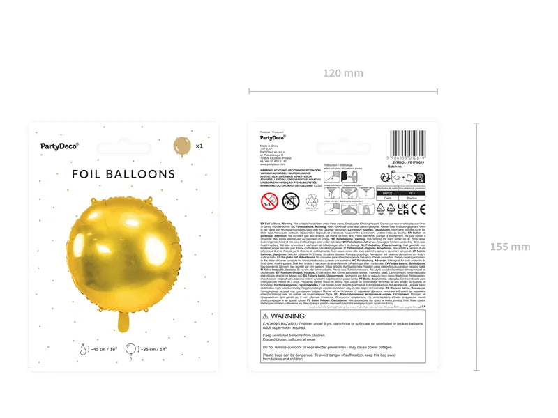 Folien-Luftballon rund Lutschtabletten 45 cm