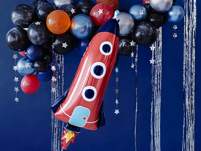 Folienballon Rakete, 44x115cm, Mix