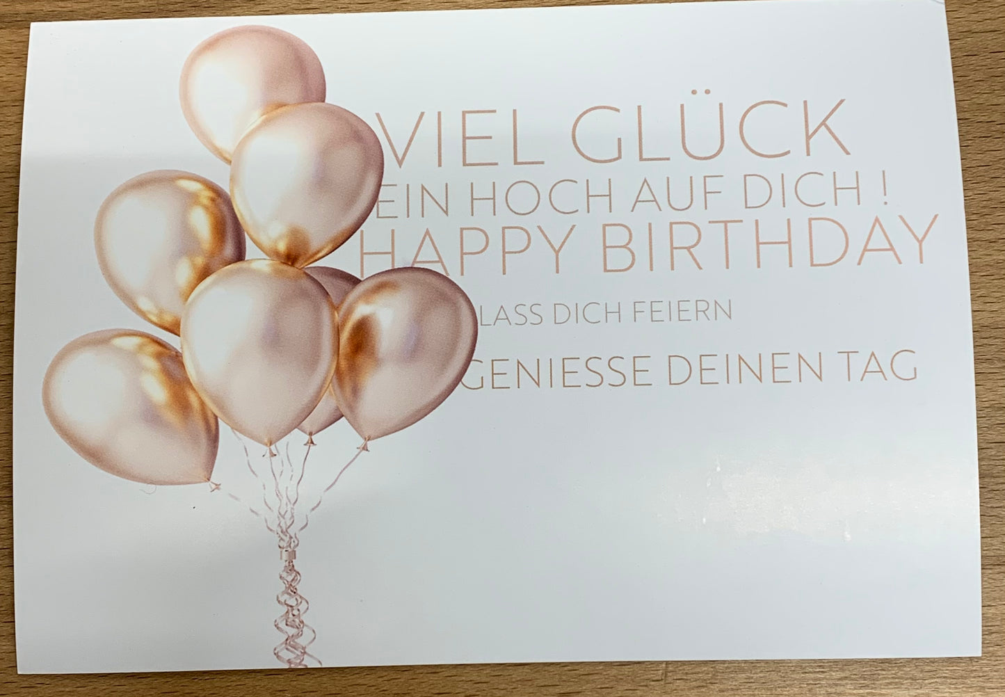 Postkarte Viel Glück und Happy Birthday