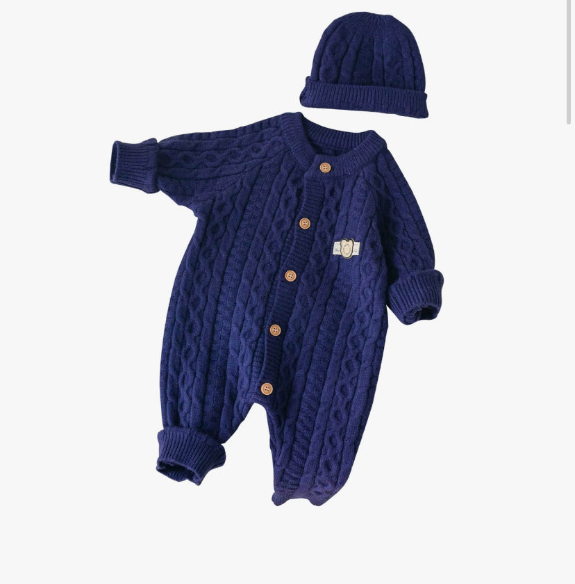 Baby Bodysuit mit Zopfmuster