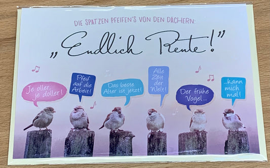 Karte Endlich Rente