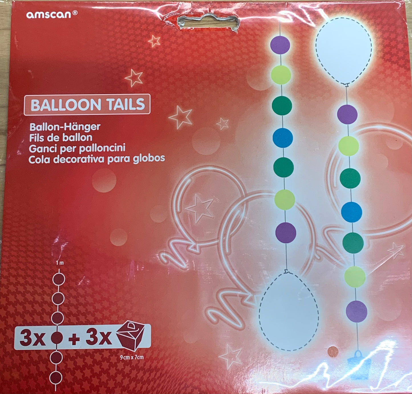 Ballonanhänger Kleine Kreise 50,8 cm 3 Stk