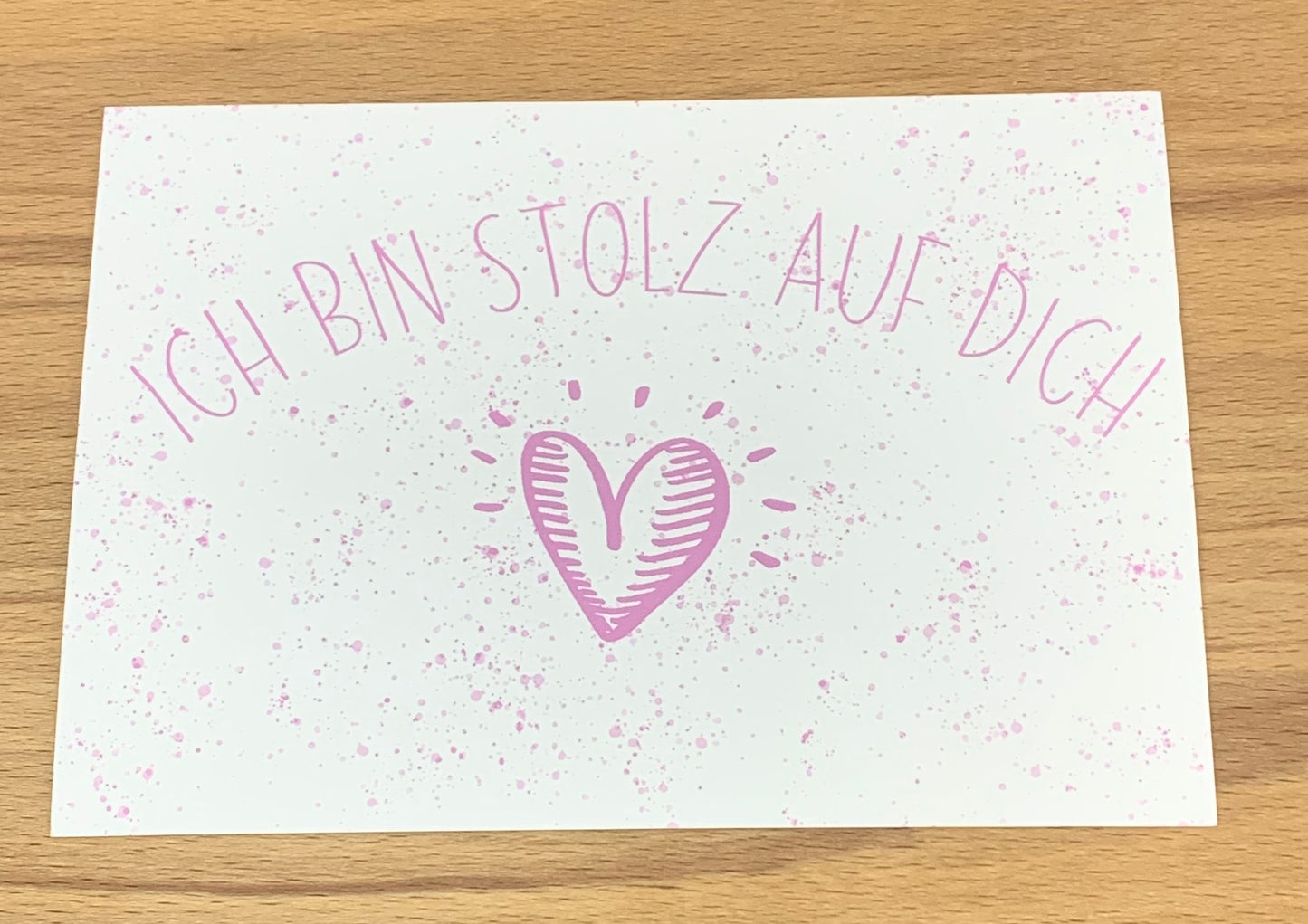 Postkarte ich bin stolz auf Dich