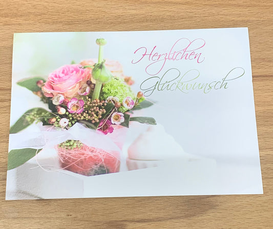 Postkarte Herzlichen Glückwunsch