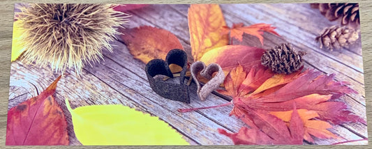 Postkarte Herbst Blätter