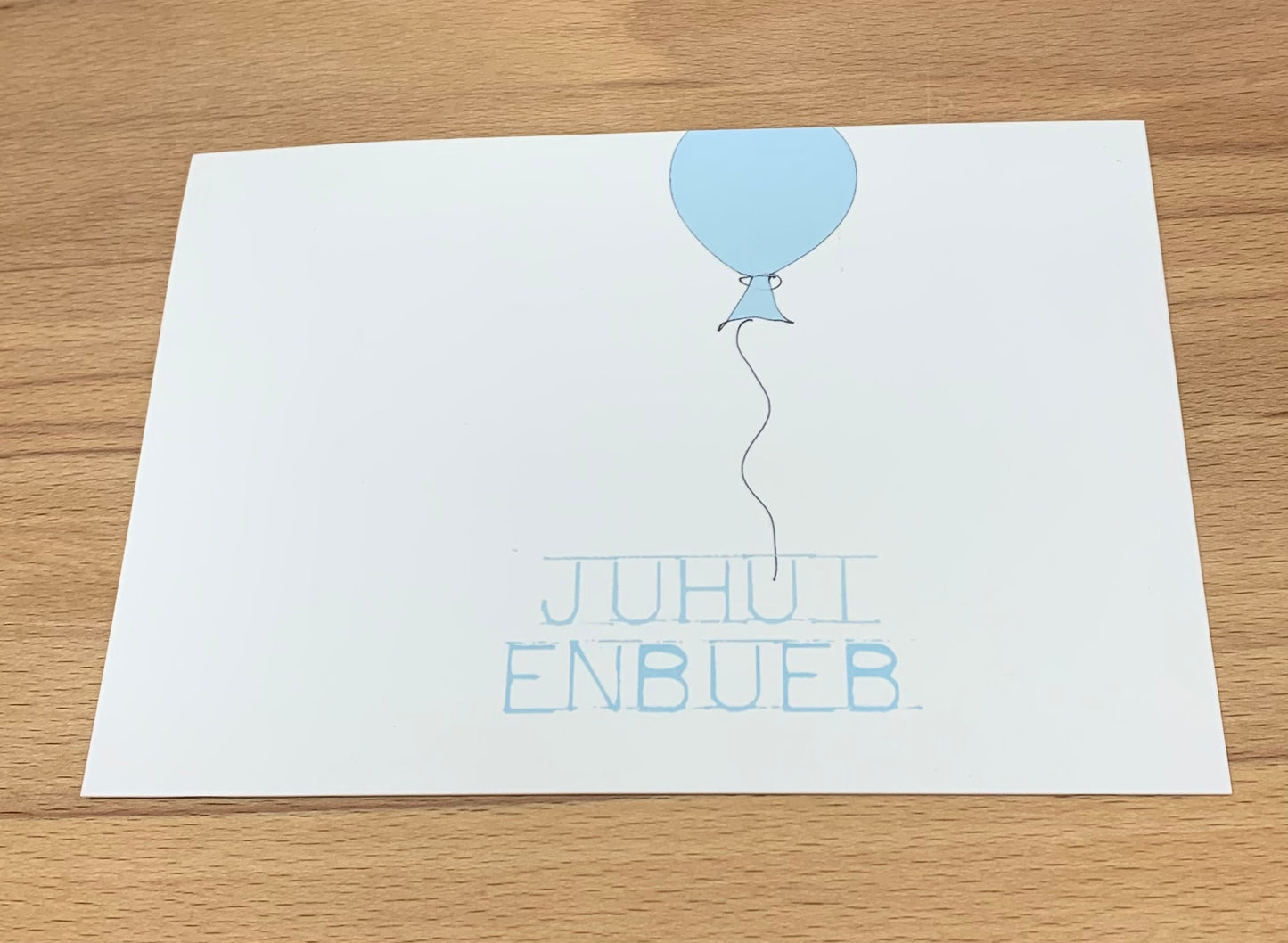 Postkarte Juhui Enbueb