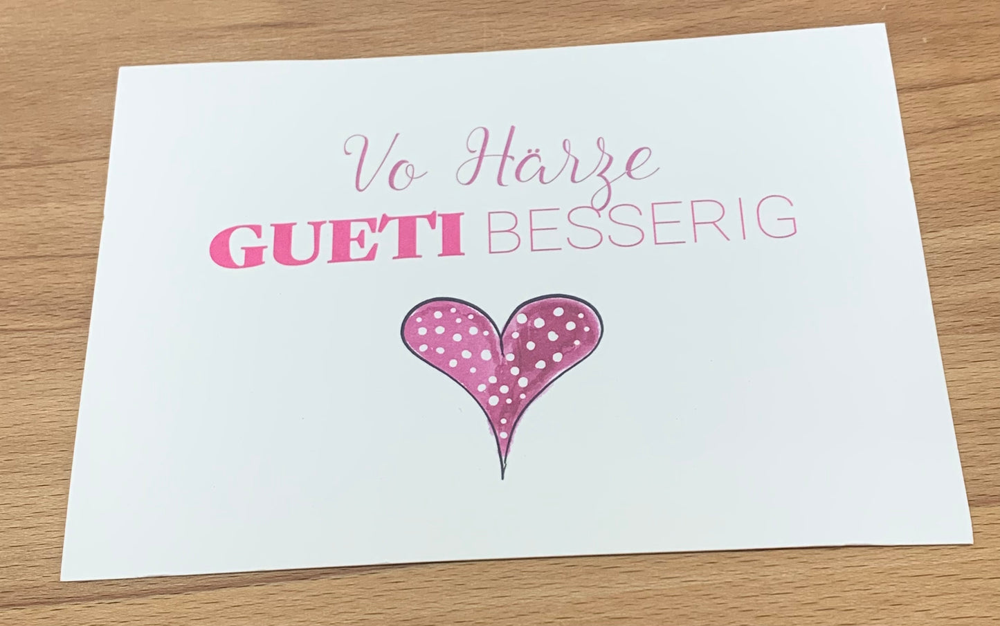 Postkarte vo Härze Gueti Besserig